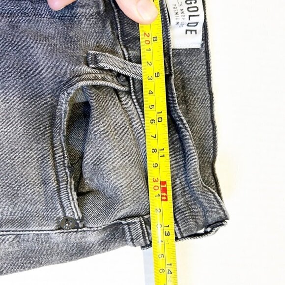 Agolde Sophie Hi Rise Skinny Amplify Size 29 Washed Black Gray Raw Hem - Picture 8 of 16